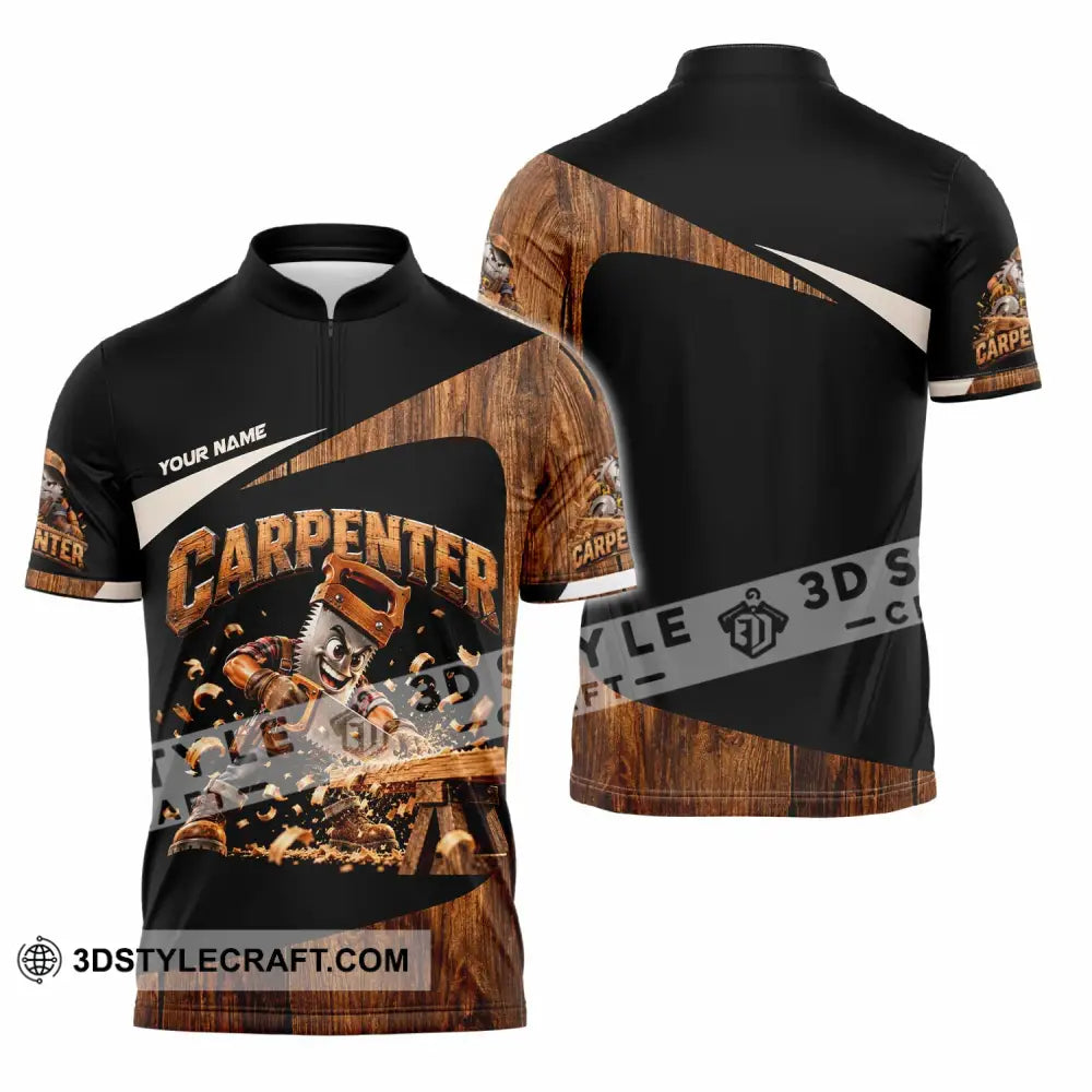 Unisex Shirt - Custom Carpenter Shirt - Zipper Polo Shirt / S - T-shirt