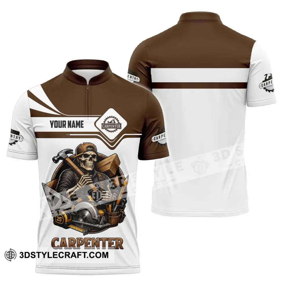 Unisex Shirt - Custom Carpenter Shirt - Zipper Polo Shirt / S - T-shirt