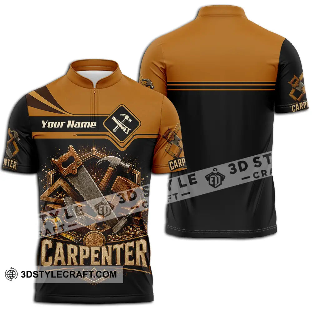 Unisex Shirt - Custom Carpenter Shirt - Zipper Polo Shirt / S - T-shirt