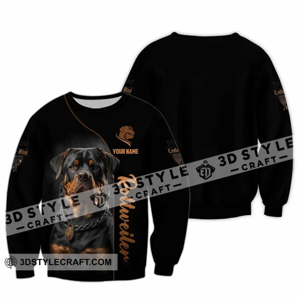 Unisex Shirt - Custom Castle Black Rottweilers Dog Shirt Long Sleeve / S T-shirt