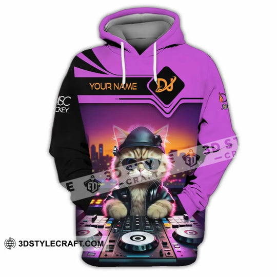 Unisex Shirt - Custom Cat Disc Jockey  Shirt style option 4