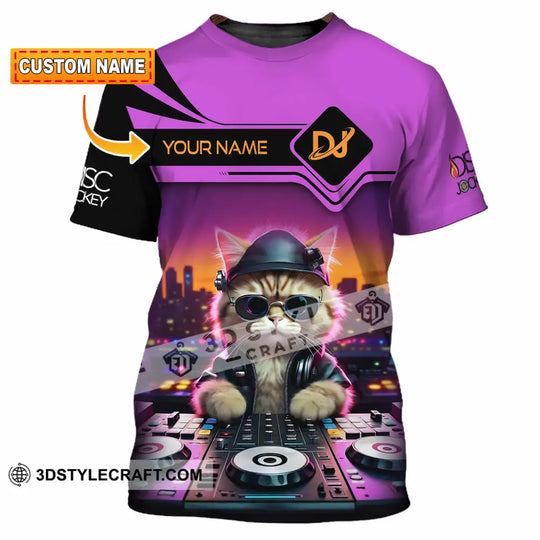 Unisex Shirt - Custom Cat Disc Jockey  Shirt style option 1