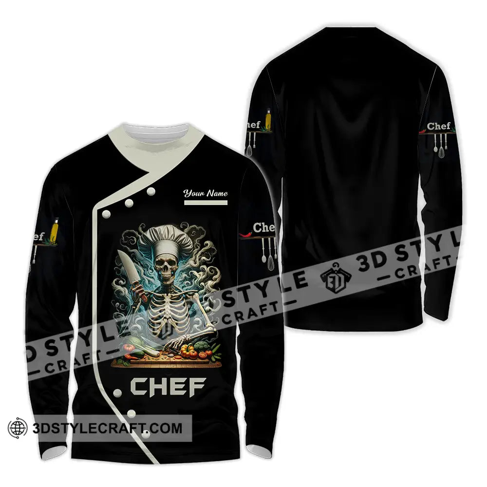 Unisex Shirt - Custom Chef 3D Shirt Long Sleeve Shirt / S T-shirt