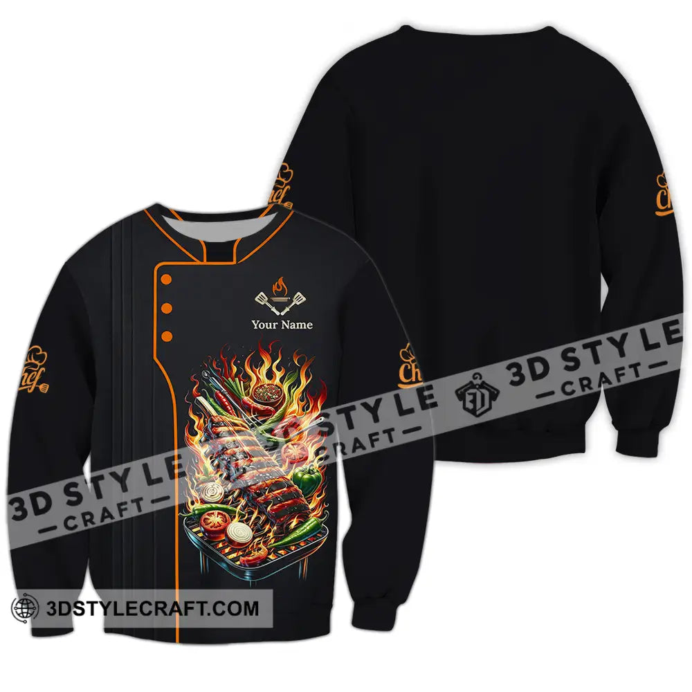 Unisex Shirt - Custom Chef 3D Shirt Long Sleeve / S T-shirt