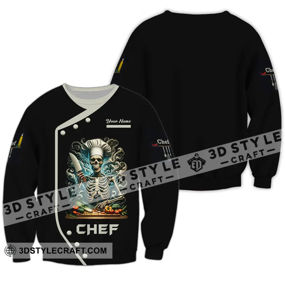 Unisex Shirt - Custom Chef 3D Shirt Long Sleeve / S T-shirt