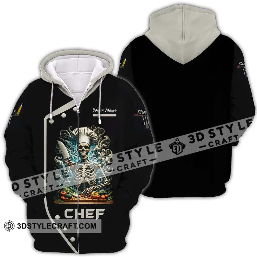Unisex Shirt - Custom Chef 3D Shirt Zipper Hoodie / S T-shirt