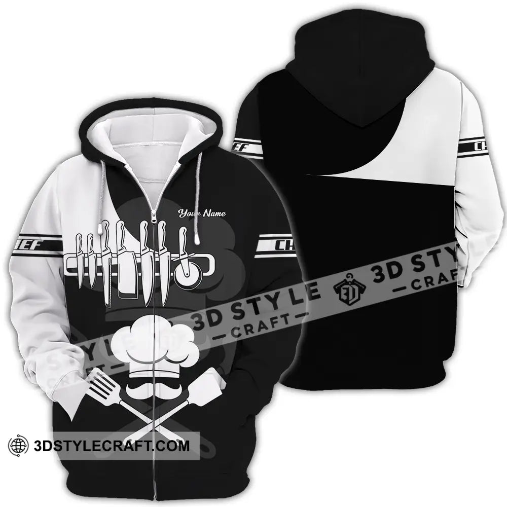 Unisex Shirt - Custom Chef 3D Shirt Zipper Hoodie / S T-shirt