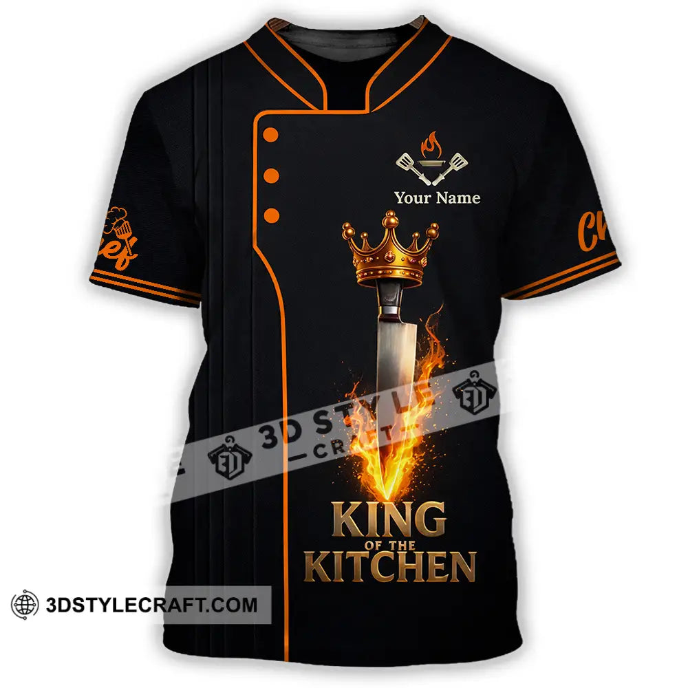 Unisex Shirt - Custom Chef King Kitchen 3D Shirt T-Shirt / S T-shirt