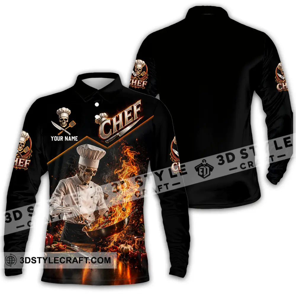 Unisex Shirt - Custom Chef Shirt - Long Sleeve Polo / S - T-shirt