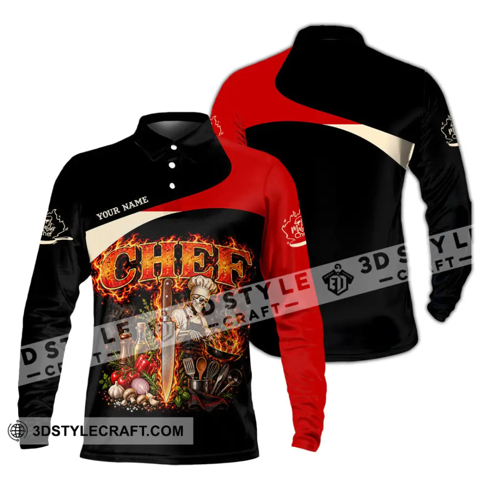 Unisex Shirt - Custom Chef Shirt - Long Sleeve Polo / S - T-shirt