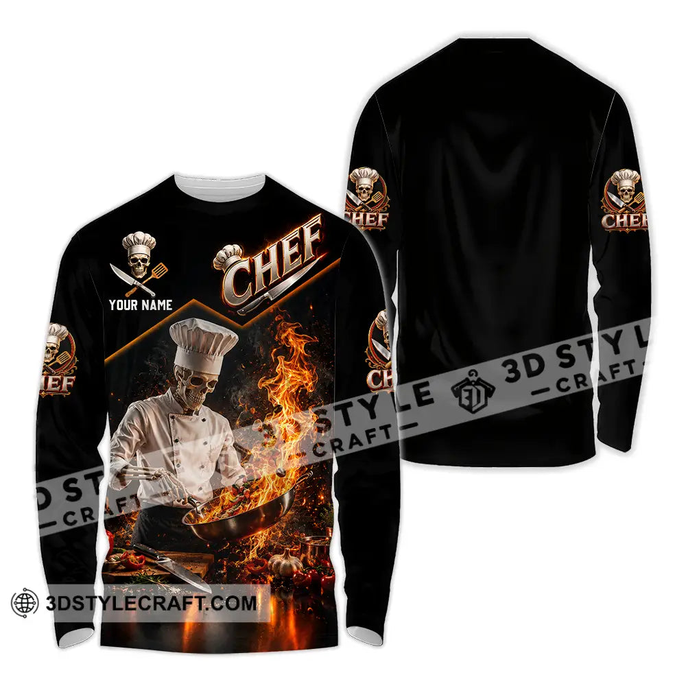 Unisex Shirt - Custom Chef Shirt - Long Sleeve Shirt / S - T-shirt
