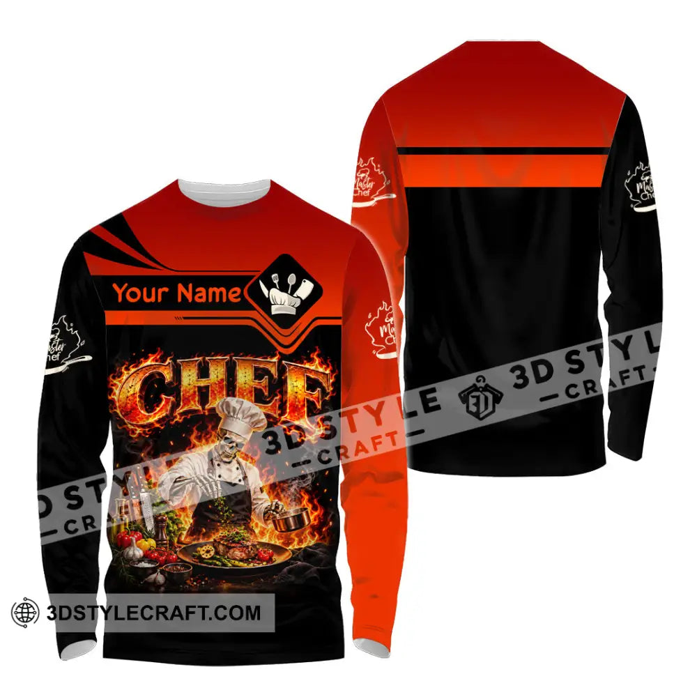 Unisex Shirt - Custom Chef Shirt - Long Sleeve Shirt / S - T-shirt