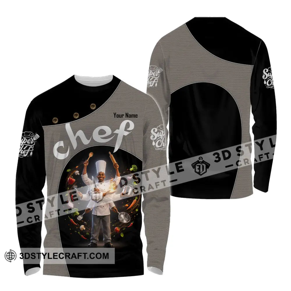 Unisex Shirt - Custom Chef Shirt - Long Sleeve Shirt / S - T-shirt