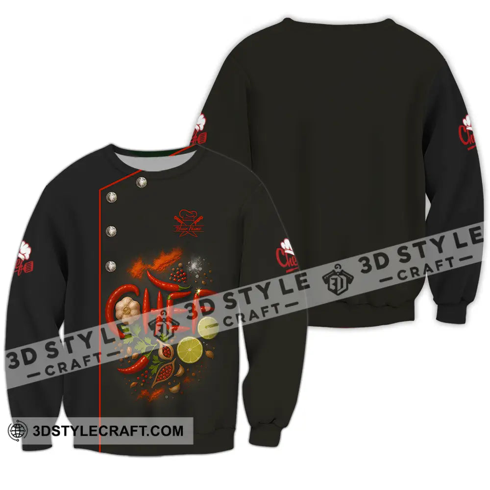 Unisex Shirt - Custom Chef Shirt Long Sleeve / S T-shirt