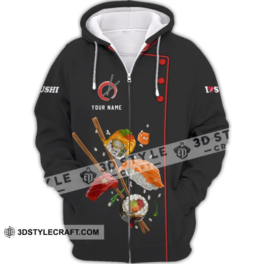 Unisex Shirt - Custom Chef Name Gift For Japan Kitchen Lover Zipper Hoodie / S T-Shirt