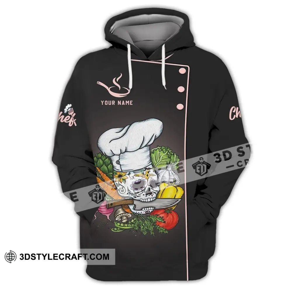 Unisex Shirt - Custom Chef Name Gift For Kitchen Lover Bone Hoodie / S T-Shirt