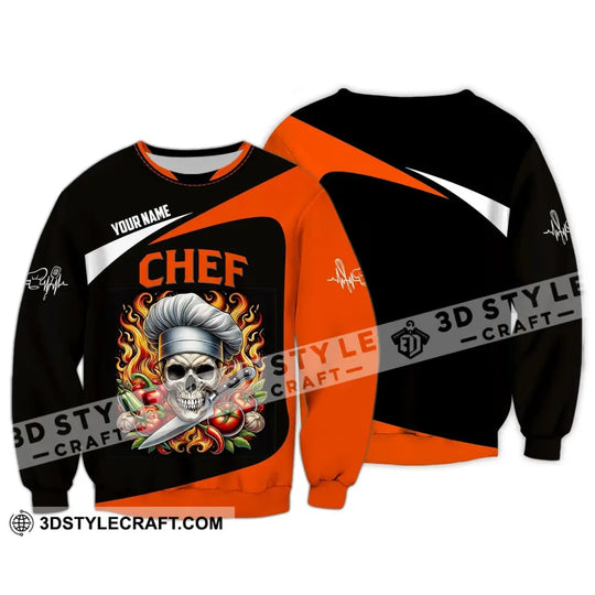 Unisex Shirt - Custom Chef Name Shirt, Skull Chef style option 4