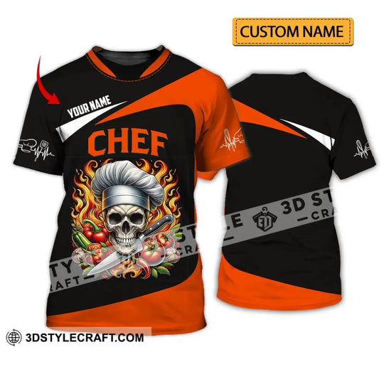 Unisex Shirt - Custom Chef Name Shirt, Skull Chef style option 1