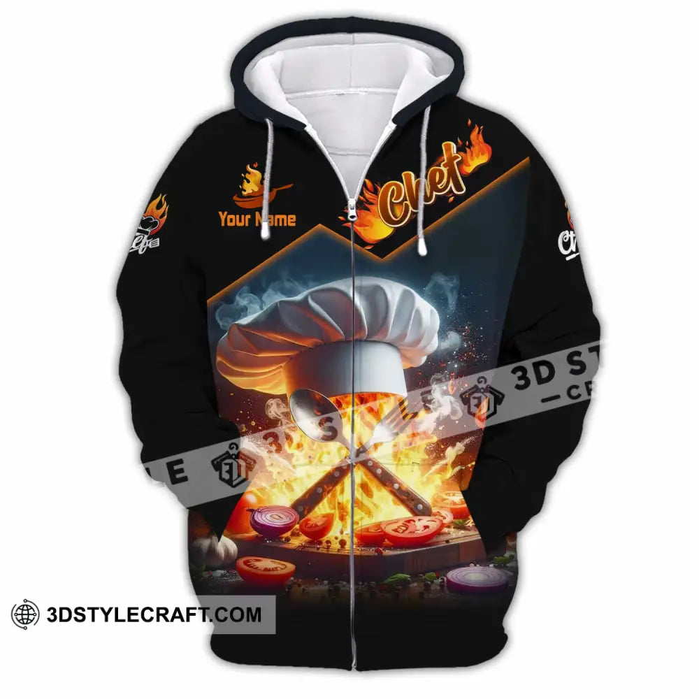 Unisex Shirt - Custom Chef Shirt - Zipper Hoodie / S - T-shirt