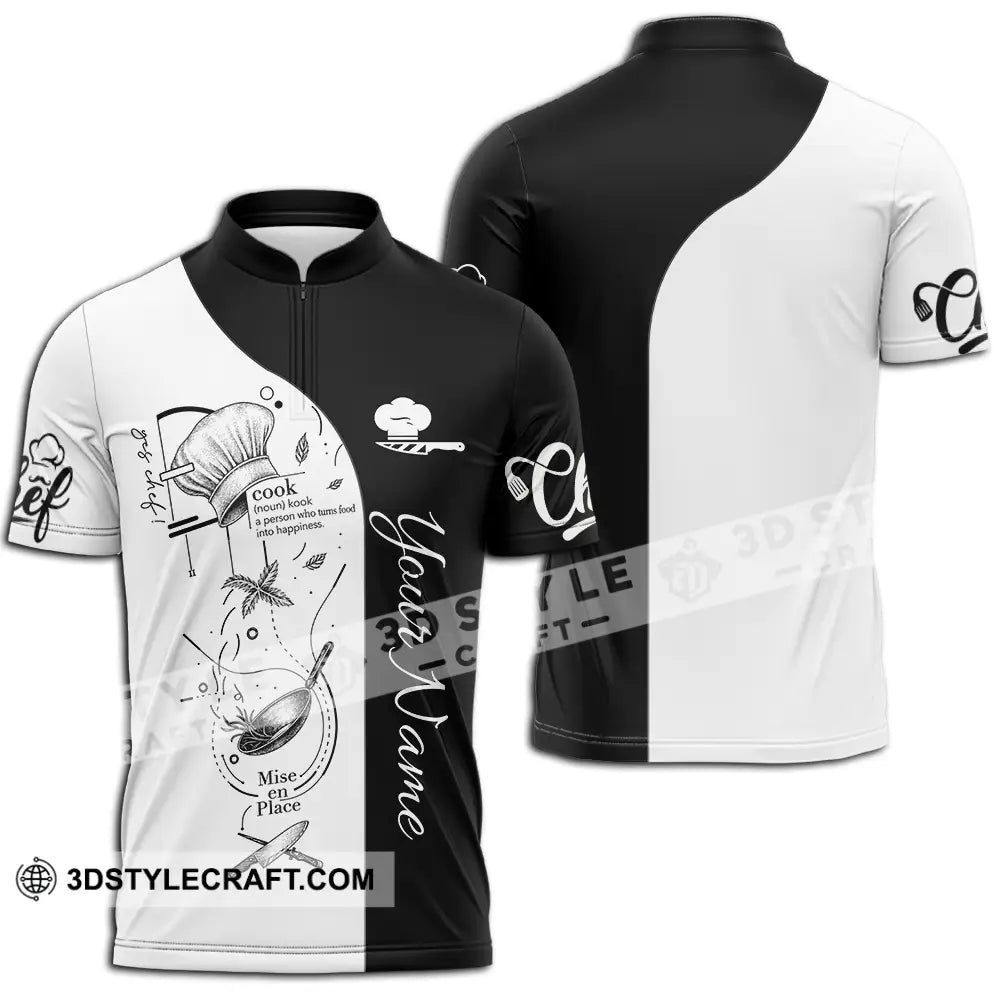 Unisex Shirt - Custom Chef Shirt - Zipper Polo Shirt / S - T-shirt