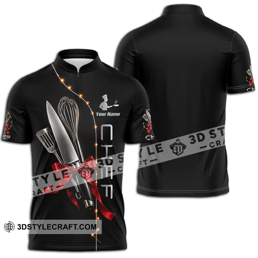 Unisex Shirt - Custom Chef Shirt - Zipper Polo Shirt / S - T-shirt