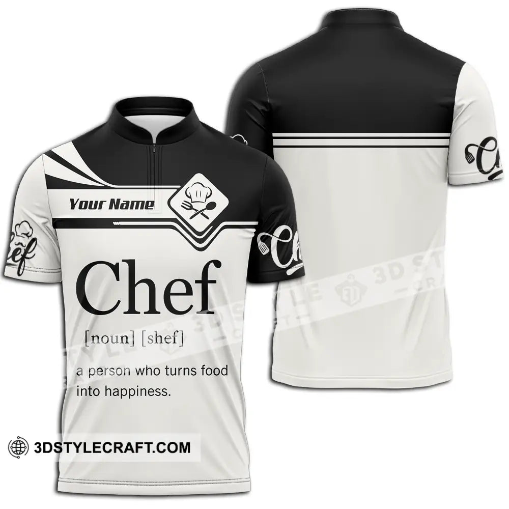 Unisex Shirt - Custom Chef Shirt - Zipper Polo Shirt / S - T-shirt