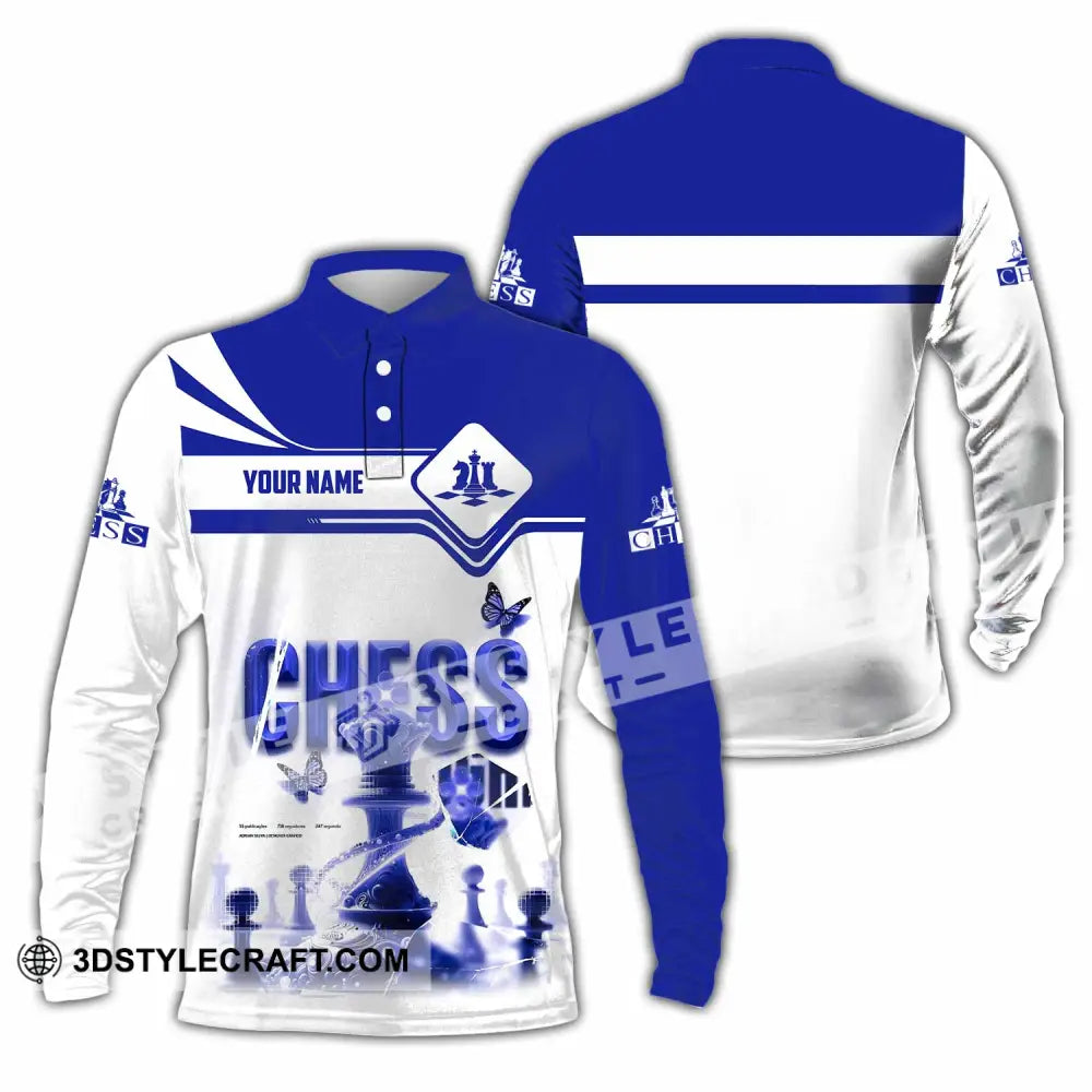 Unisex Shirt - Custom Chess 3D Shirt Long Sleeve Polo / S T-shirt