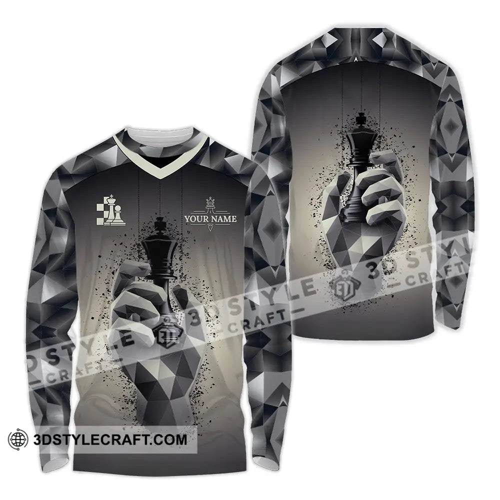 Unisex Shirt - Custom Chess 3D Shirt Long Sleeve Shirt / S T-shirt