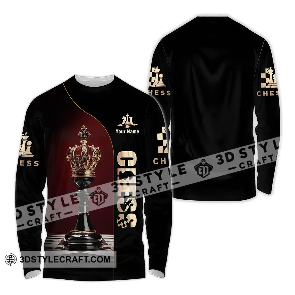 Unisex Shirt - Custom Chess 3D Shirt Long Sleeve Shirt / S T-shirt
