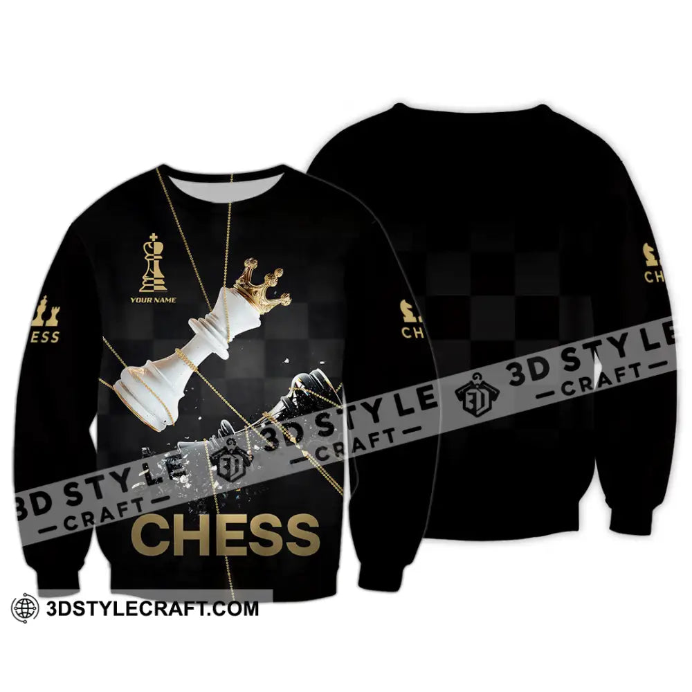 Unisex Shirt - Custom Chess 3D Shirt - Long Sleeve / S - T-shirt