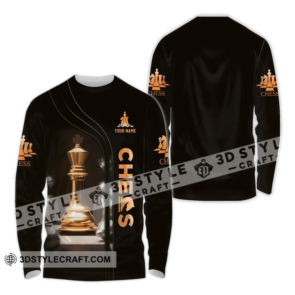 Unisex Shirt - Custom Chess 3D Shirt Long Sleeve Shirt / S T-shirt