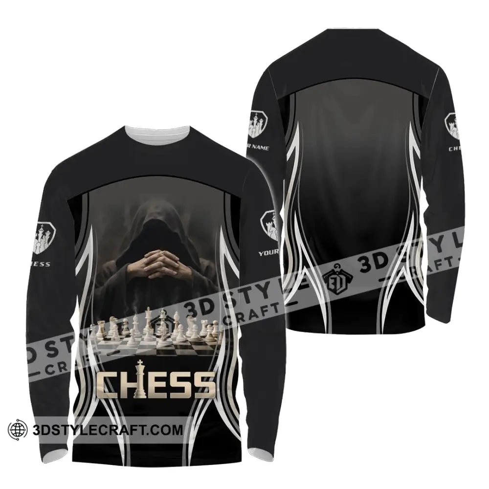 Unisex Shirt - Custom Chess 3D Shirt - Long Sleeve Shirt / S - T-shirt