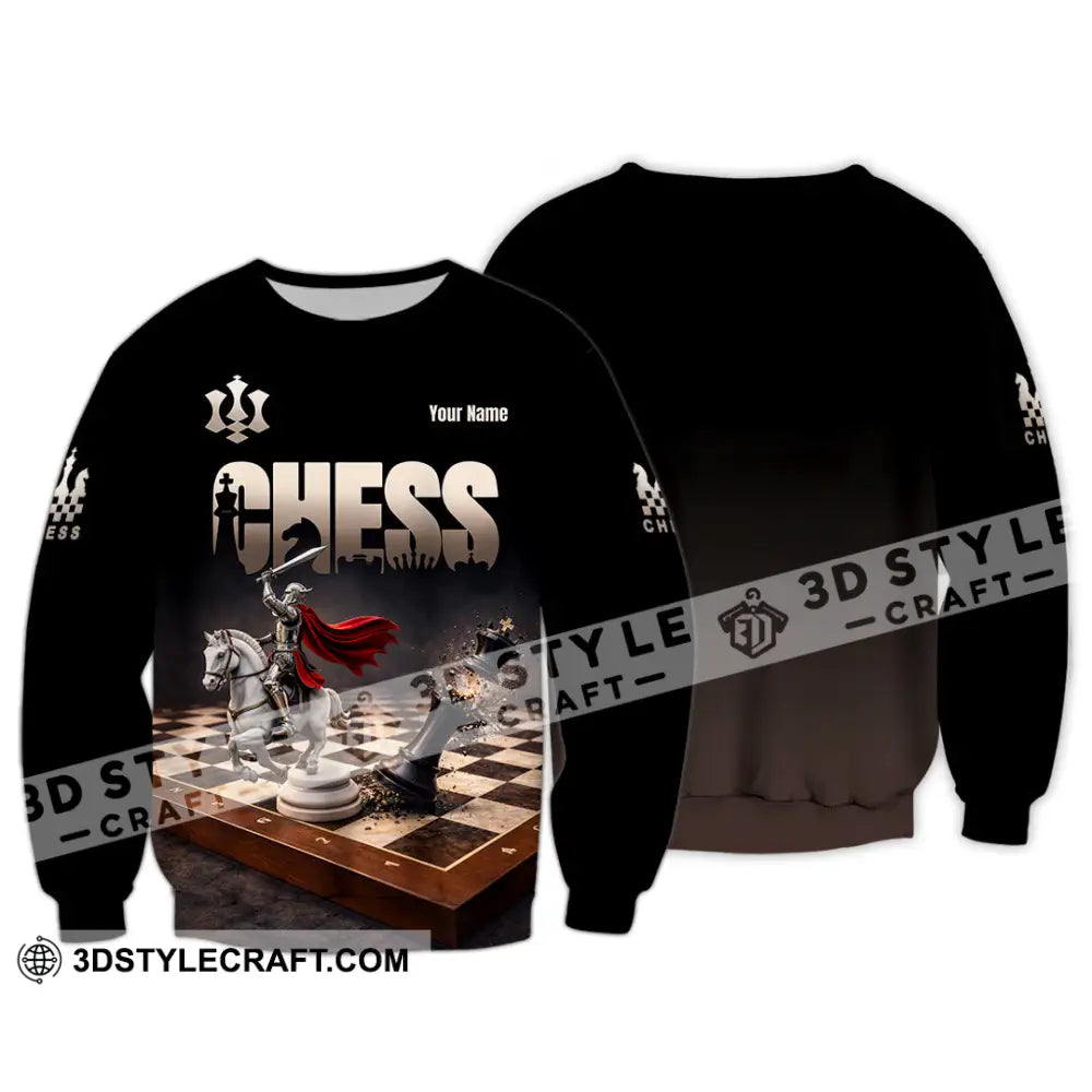 Unisex Shirt - Custom Chess 3D Shirt Long Sleeve / S T-shirt