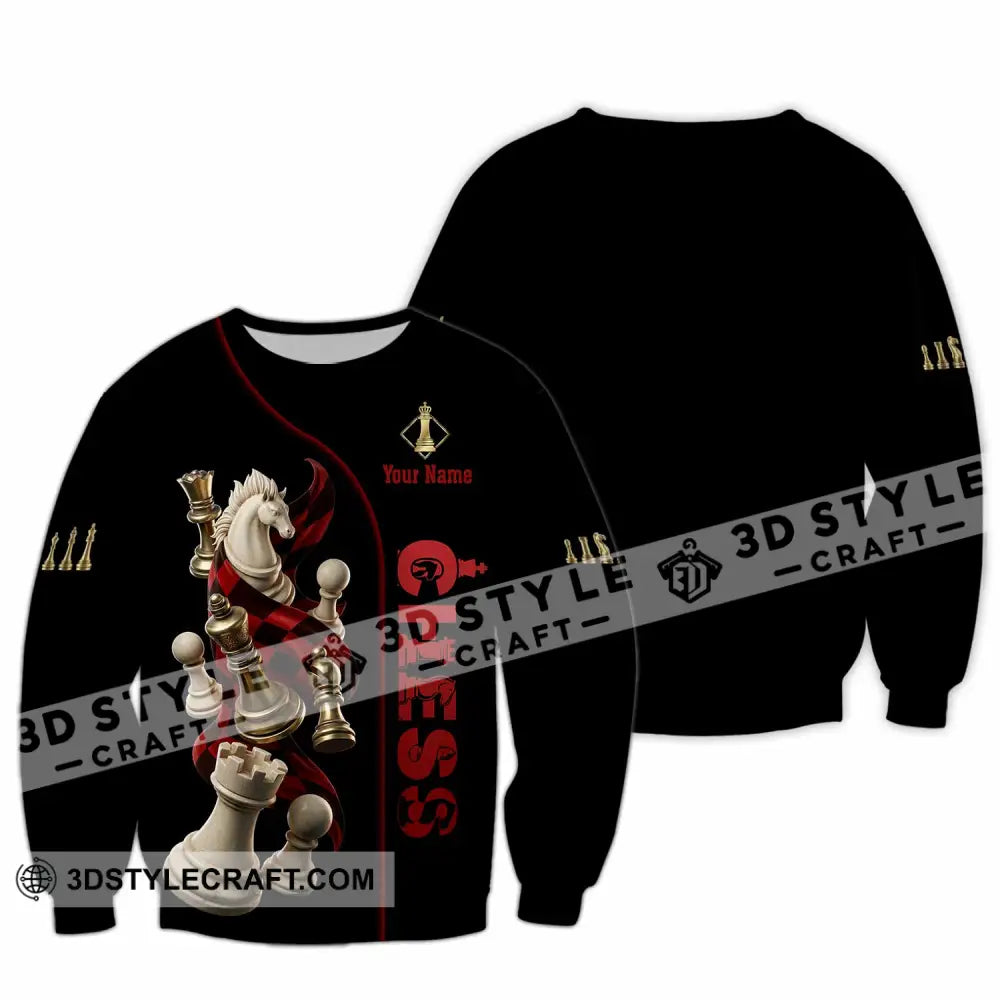 Unisex Shirt - Custom Chess 3D Shirt Long Sleeve / S T-shirt