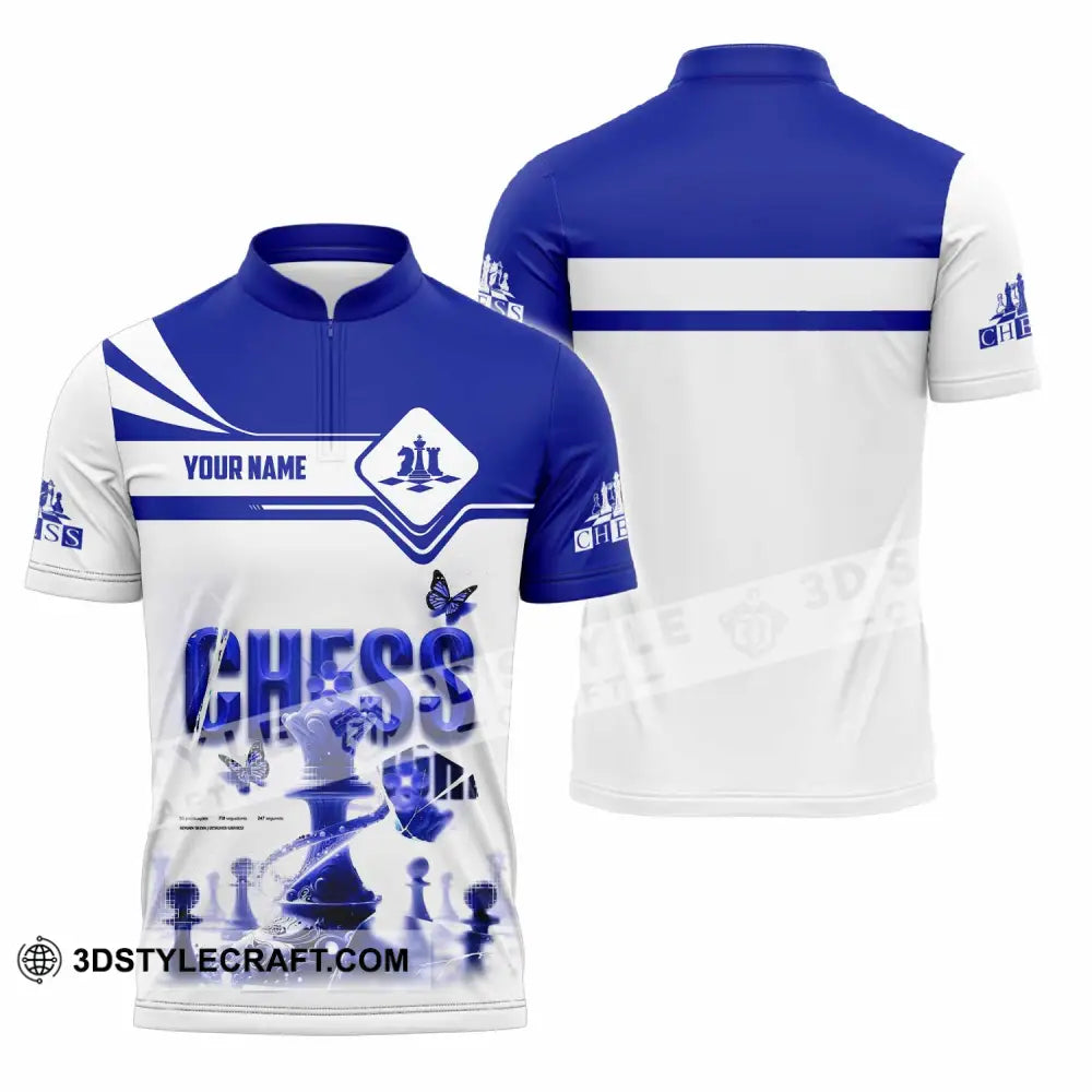 Unisex Shirt - Custom Chess 3D Shirt Zipper Polo Shirt / S T-shirt