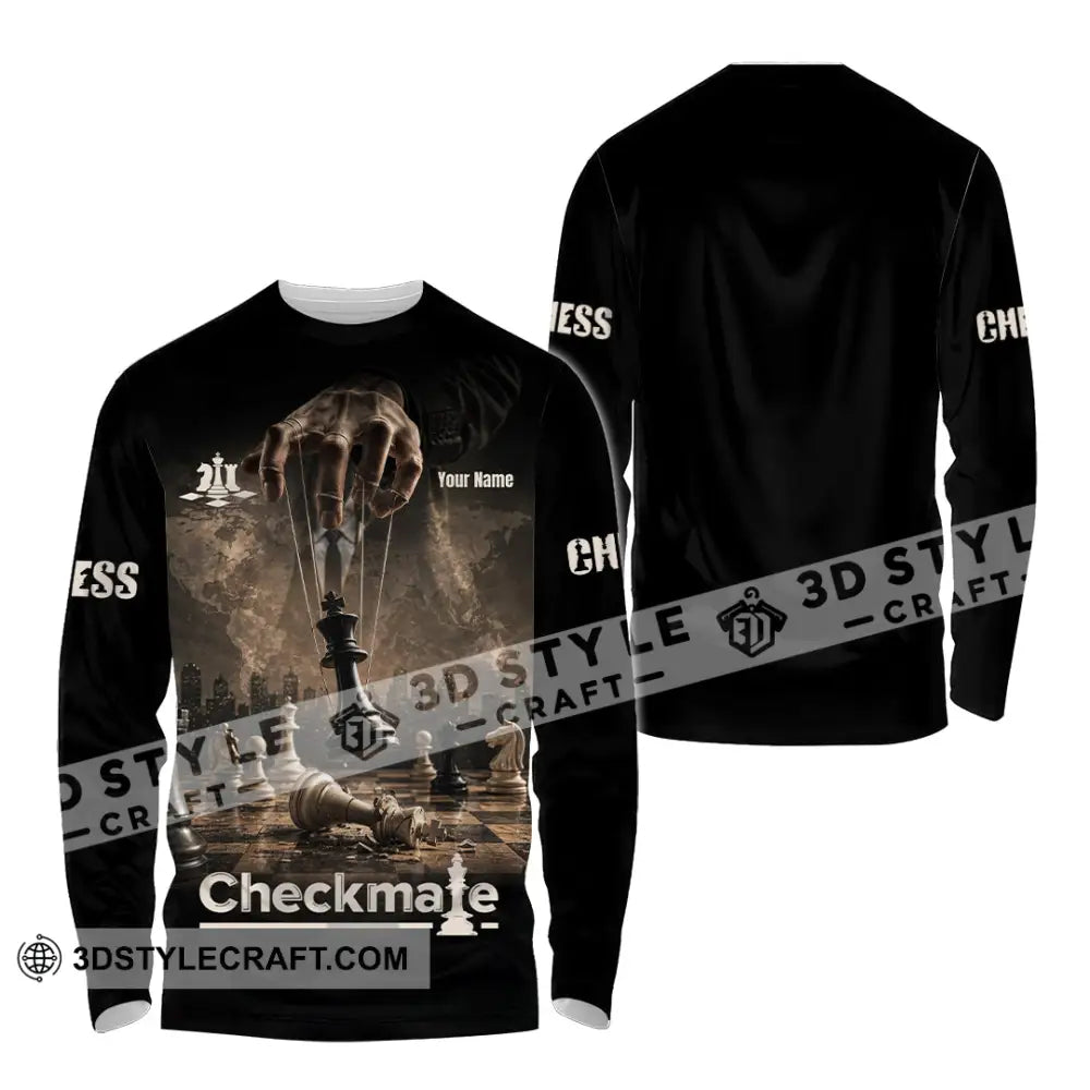 Unisex Shirt - Custom Chess Checkmate Shirt - Long Sleeve Shirt / S - T-shirt
