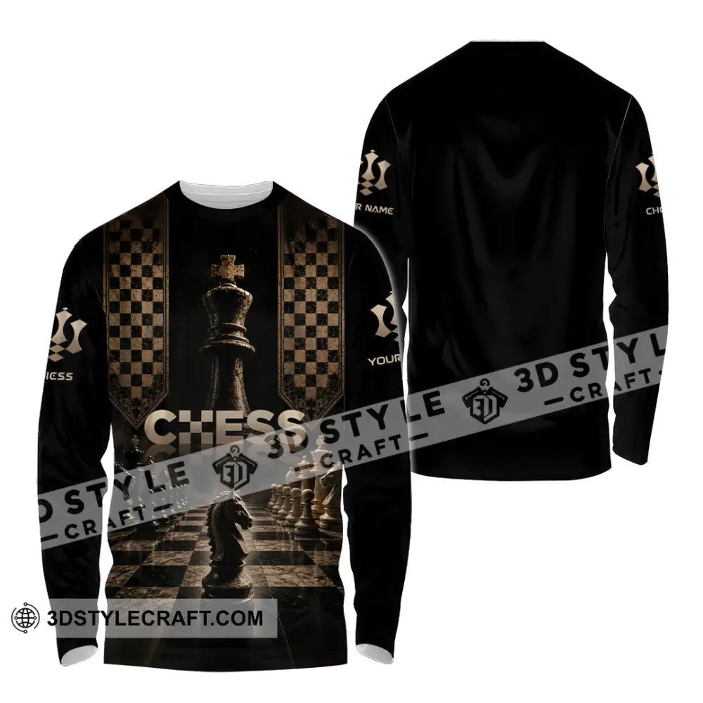 Unisex Shirt - Custom Chess Shirt - Long Sleeve Shirt / S - T-shirt
