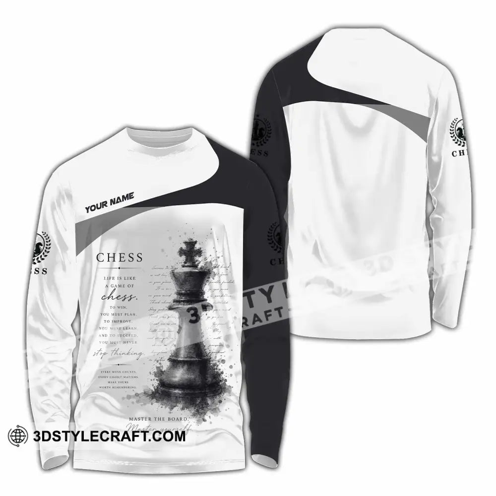 Unisex Shirt - Custom Chess Shirt - Long Sleeve Shirt / S - T-shirt
