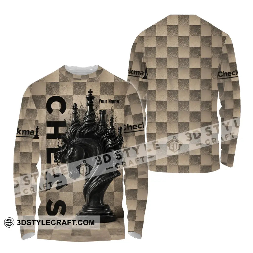 Unisex Shirt - Custom Chess Shirt - Long Sleeve Shirt / S - T-shirt