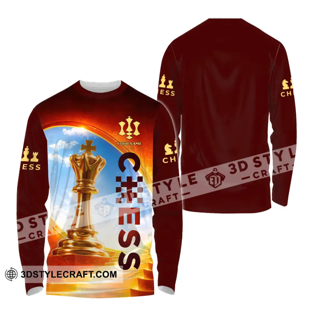 Unisex Shirt - Custom Chess Lover 3D Shirt Long Sleeve Shirt / S T-shirt