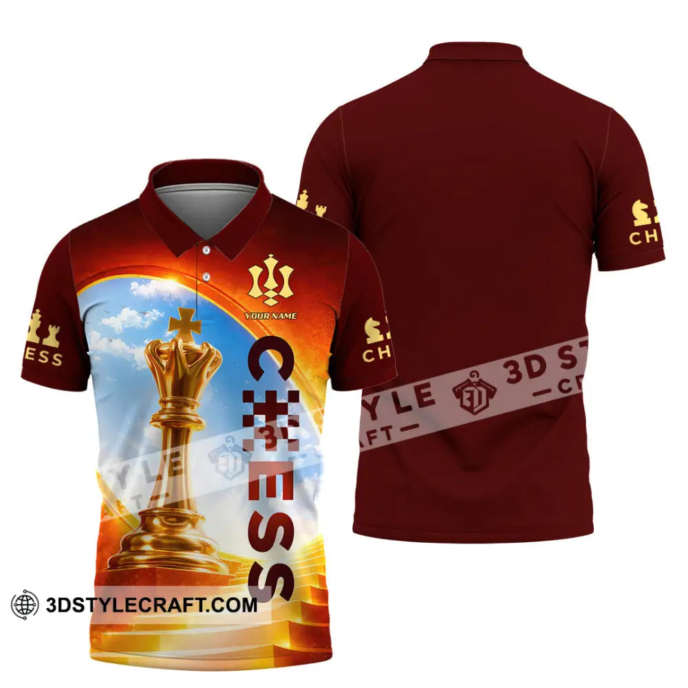 Unisex Shirt - Custom Chess Lover 3D Shirt Polo Shirt / S T-shirt