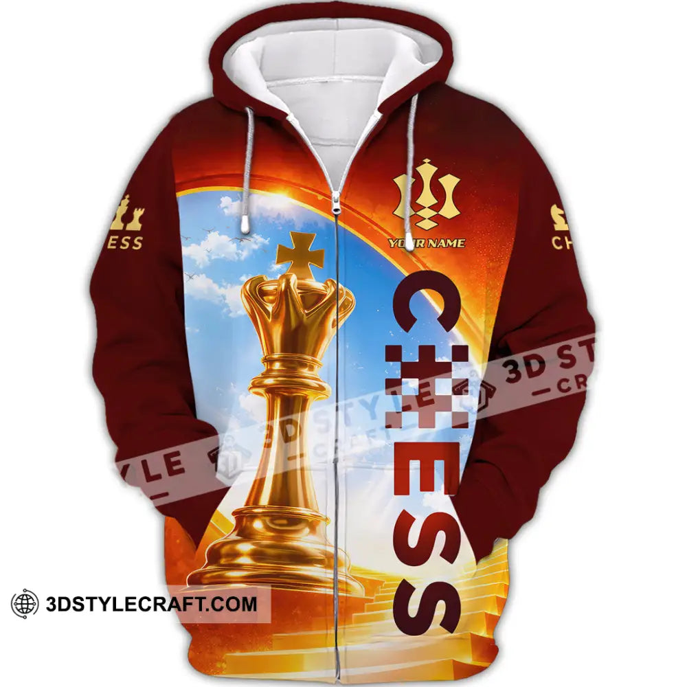 Unisex Shirt - Custom Chess Lover 3D Shirt Zipper Hoodie / S T-shirt