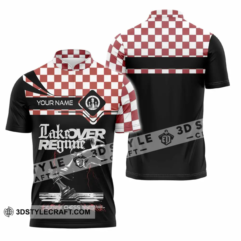 Unisex Shirt - Custom Chess Sport Shirt Zipper Polo Shirt / S T-shirt