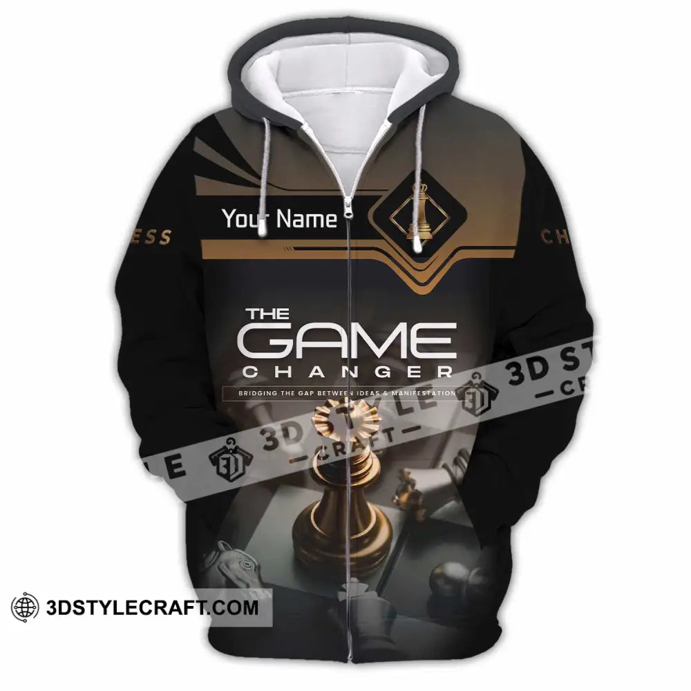 Unisex Shirt - Custom Chess The Game Changer 3D Shirt Zipper Hoodie / S T-shirt