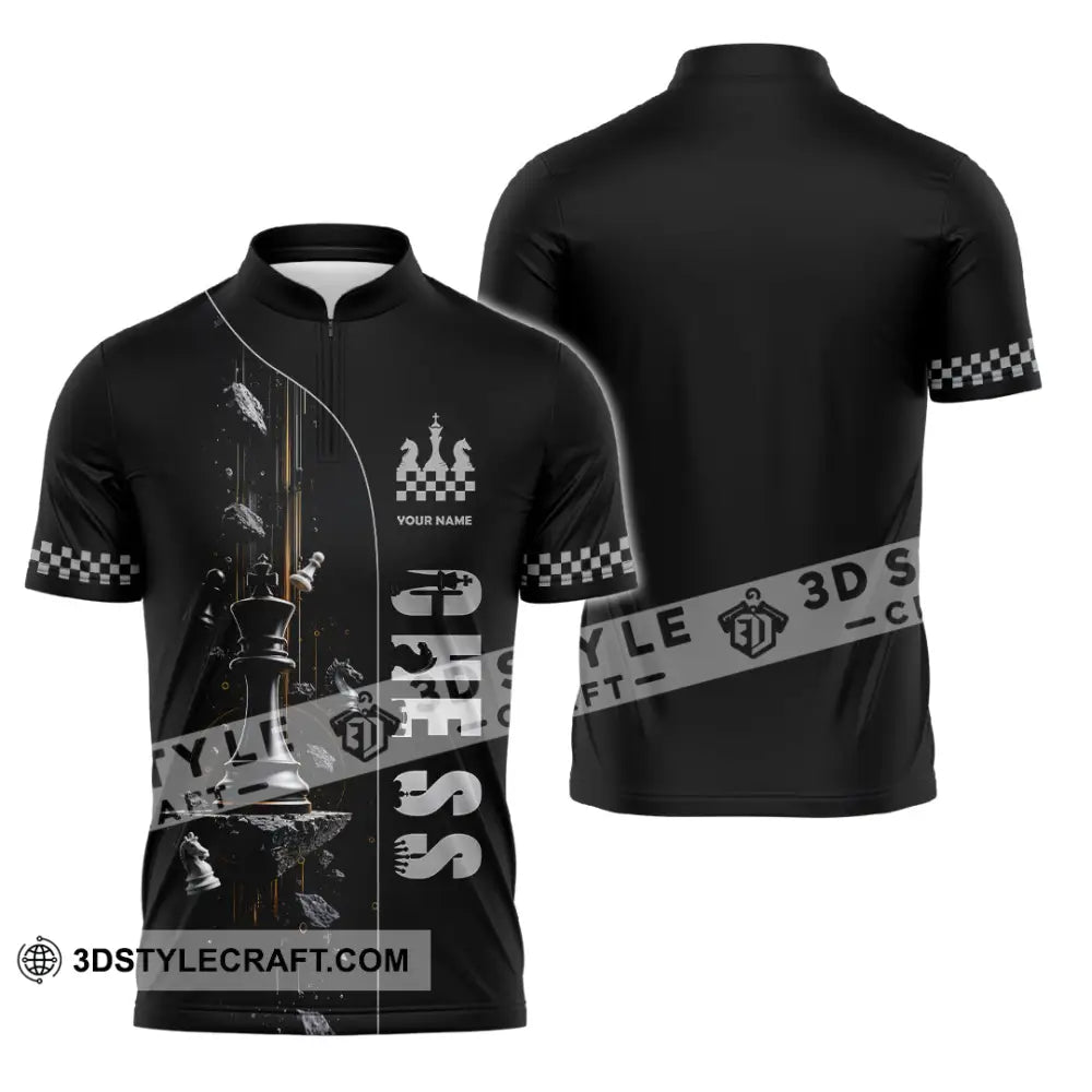 Unisex Shirt - Custom Chess Shirt - Zipper Polo Shirt / S - T-shirt