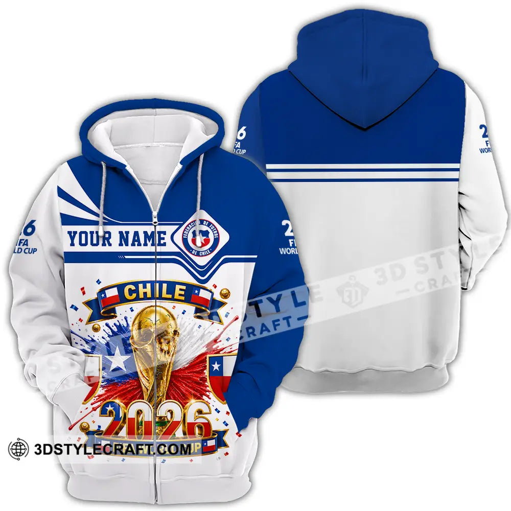 Unisex Shirt - Custom Chile World Cup 2026 Shirt - Zipper Hoodie / S - T-shirt