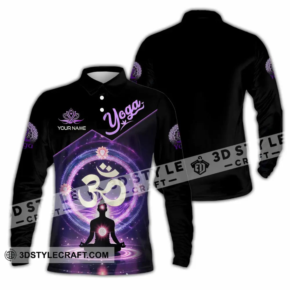 Unisex Shirt - Custom Chill Relax Yoga Shirt Long Sleeve Polo / S T-shirt