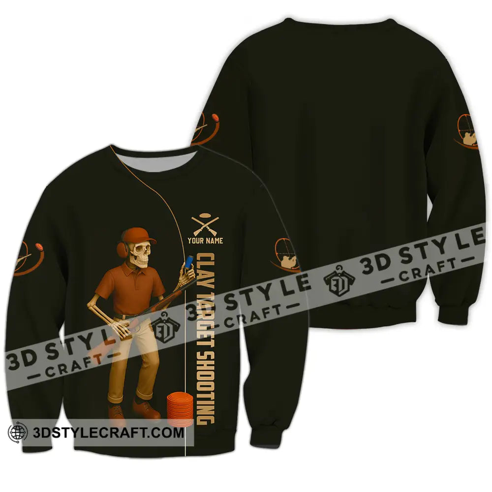 Unisex Shirt - Custom Clay Target Shooting Shirt Long Sleeve / S T-shirt