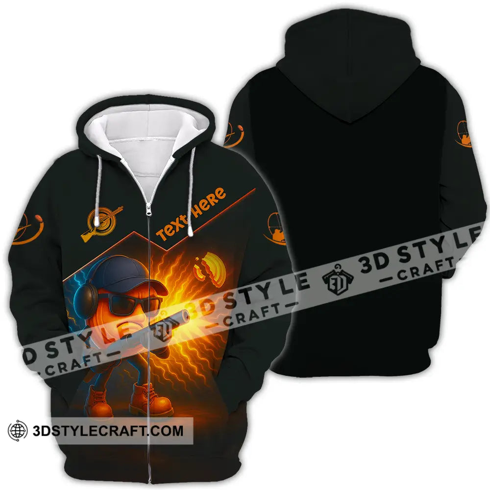 Unisex Shirt - Custom Clay Target Shooting Shirt Zipper Hoodie / S T-shirt