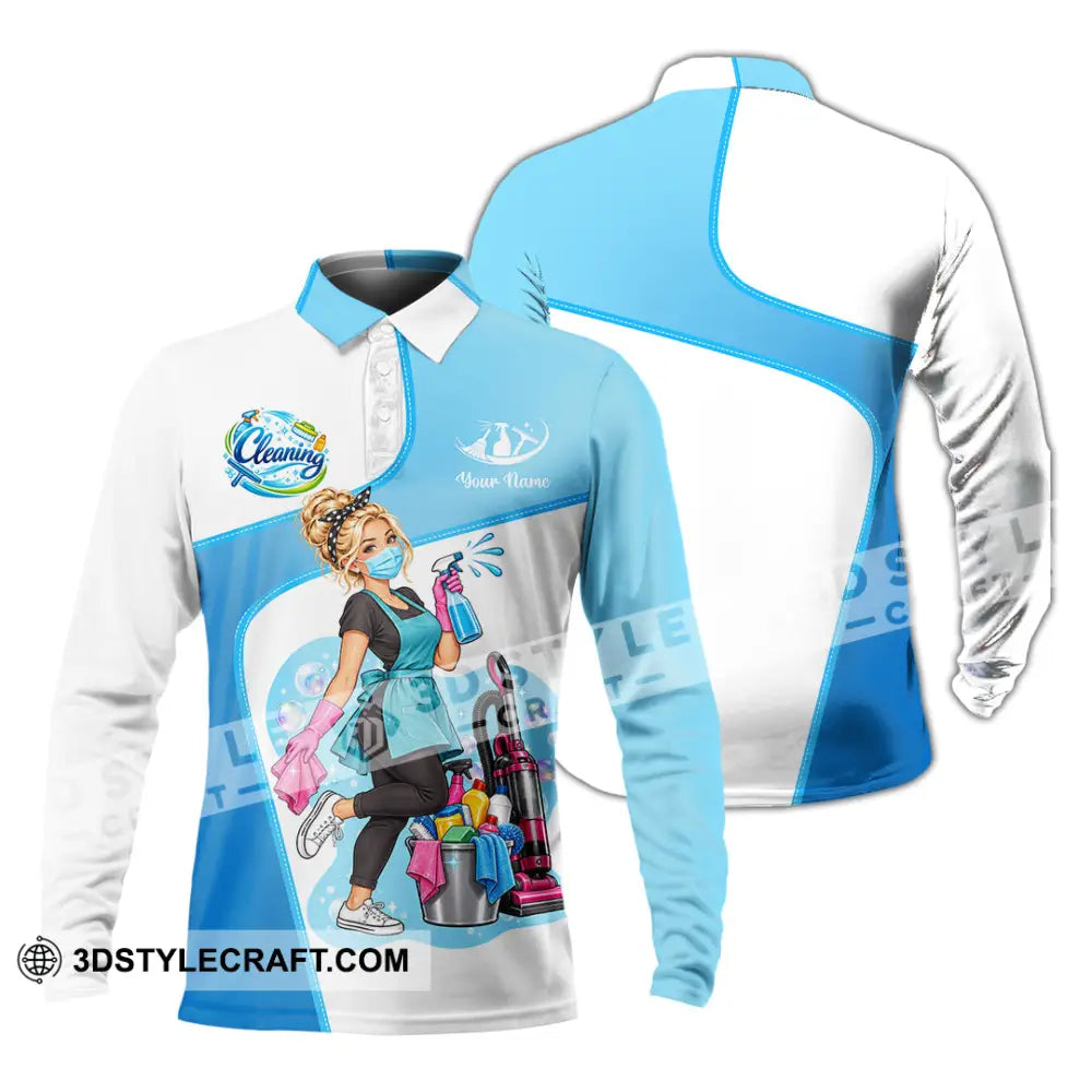 Unisex Shirt - Custom Cleaning Shirt - Long Sleeve Polo / S - T-shirt